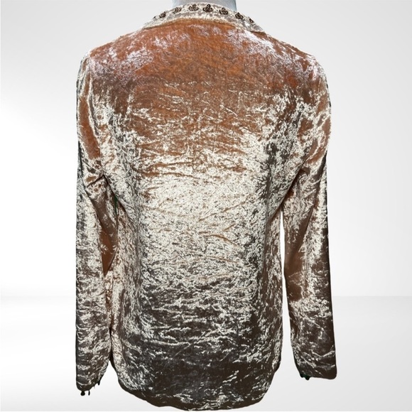 SOFT SURROUNDINGS Crushed Velvet Moroccan Beaded Tunic in Pink, Size PXS EUC - Picture 3 of 14